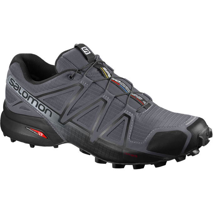 SALOMON UK SPEEDCROSS 4 WIDE - Mens Trail Running Shoes Grey/Black,TZEK51783